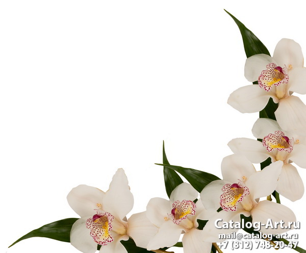 Натяжные потолки с фотопечатью - Белые орхидеи 31